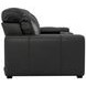Ferrara Black Leather 87" Zero Gravity Power Reclining Console Loveseat with Power Headrest and USB Charging