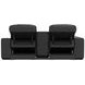 Ferrara Black Leather 87" Zero Gravity Power Reclining Console Loveseat with Power Headrest and USB Charging