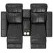 Ferrara Black Leather 87" Zero Gravity Power Reclining Console Loveseat with Power Headrest and USB Charging