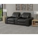 Ferrara Black Leather 87" Zero Gravity Power Reclining Console Loveseat with Power Headrest and USB Charging