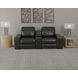 Ferrara Black Leather 87" Zero Gravity Power Reclining Console Loveseat with Power Headrest and USB Charging