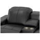 Ferrara Black Leather 87" Zero Gravity Power Reclining Console Loveseat with Power Headrest and USB Charging