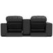 Ferrara Black Leather 87" Zero Gravity Power Reclining Console Loveseat with Power Headrest and USB Charging