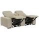 Ferrara Smoke Leather 87" Zero Gravity Power Reclining Console Loveseat with Power Headrest and USB Charging