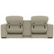 Ferrara Smoke Leather 87" Zero Gravity Power Reclining Console Loveseat with Power Headrest and USB Charging