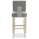 Reserved Seating Pewter Upholstered Bar Stool
