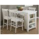 Madaket Distressed Posh White Shelf Storage Counter Height Dining Table