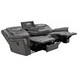 Conrad Gray Reclining Sofa With Drop Down Table