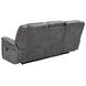 Conrad Gray Reclining Sofa With Drop Down Table