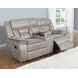 Greer Taupe Glider Reclining Console Loveseat