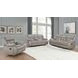 Greer Taupe Glider Reclining Console Loveseat