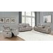 Greer Taupe Glider Reclining Console Loveseat