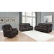Greer Dark Brown Glider Reclining Console Loveseat
