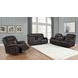 Greer Dark Brown Glider Reclining Console Loveseat