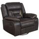 Greer Dark Brown Swivel Glider Recliner