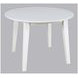 Simplicity Paperwhite Round Drop Leaf Dining Table