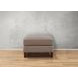 Arden Taupe Leather Upholstered Rectangular Ottoman