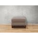 Arden Taupe Leather Upholstered Rectangular Ottoman