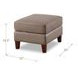 Arden Taupe Leather Upholstered Rectangular Ottoman