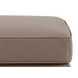 Arden Taupe Leather Upholstered Rectangular Ottoman