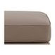 Arden Taupe Leather Upholstered Rectangular Ottoman