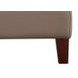 Arden Taupe Leather Upholstered Rectangular Ottoman