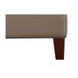 Arden Taupe Leather Upholstered Rectangular Ottoman