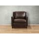 Arden Chestnut Leather Upholstered Accent Chair