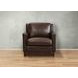 Arden Chestnut Leather Upholstered Accent Chair