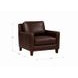 Arden Chestnut Leather Upholstered Accent Chair