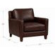 Arden Chestnut Leather Upholstered Accent Chair