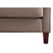 Arden Taupe Leather Upholstered Accent Chair
