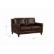 Arden Chestnut Leather 60" Loveseat