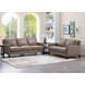 Arden Taupe Leather 60" Loveseat