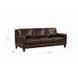 Arden Chestnut Leather 86" Sofa