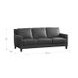 Arden Quartz Leather 86" Sofa
