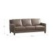 Arden Taupe Leather 86" Sofa
