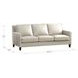 Arden Vanilla Leather 86" Sofa