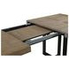 Eden Rustic Dune and Black 98" Extendable Rectangular Dining Table