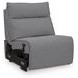 Modmax II Salt and Pepper Performance Fabric 7 Piece Modular Power Reclining Sectional with USB Charging