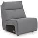 ModMax II Salt and Pepper Performance Fabric 7 Piece Modular Power Reclining Sectional with USB Charging