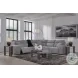 Modmax Salt And Pepper Performance Fabric 5 Piece Power Reclining Sectional