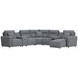 ModMax II Salt and Pepper Performance Fabric 7 Piece Modular Power Reclining Sectional with USB Charging