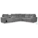Modmax Salt And Pepper Performance Fabric 6 Piece Power Reclining Sectional