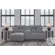 Modmax Salt And Pepper Performance Fabric Power Reclining Sectional