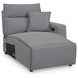 ModMax II Salt and Pepper Performance Fabric 7 Piece Modular Power Reclining Sectional with USB Charging