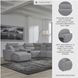 Modmax Salt And Pepper Performance Fabric 7 Piece Power Reclining Sectional with LAF Chaise
