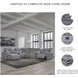 Modmax Salt And Pepper Performance Fabric 7 Piece Power Reclining Sectional with LAF Chaise
