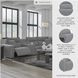 Modmax Salt And Pepper Performance Fabric 6 Piece Reclining Sectional with Console