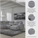 Modmax Salt And Pepper Performance Fabric 7 Piece Power Reclining Sectional with RAF Chaise